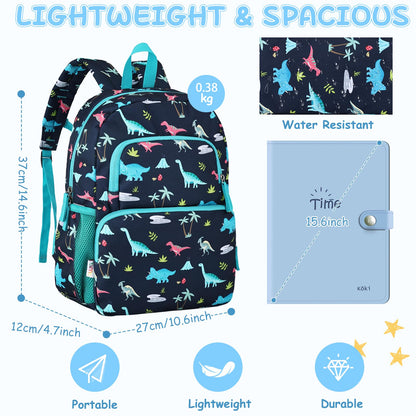 Kinderrucksack für Mädchen 5–8 Jahre, 12L Leichter & Wasserabweisender mit Brustgurt, Perfekt für Vorschule & Grundschule，Regenbogen