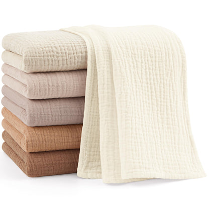 Bearmoss Moltontücher Baby 100% Baumwolle Weiche Spucktücher Baby,Atmungsaktiv und Extrem Saugfähig Musselin Tuch für Saugstark Mulltücher 6er 60x60 cm (Dinosaurier)