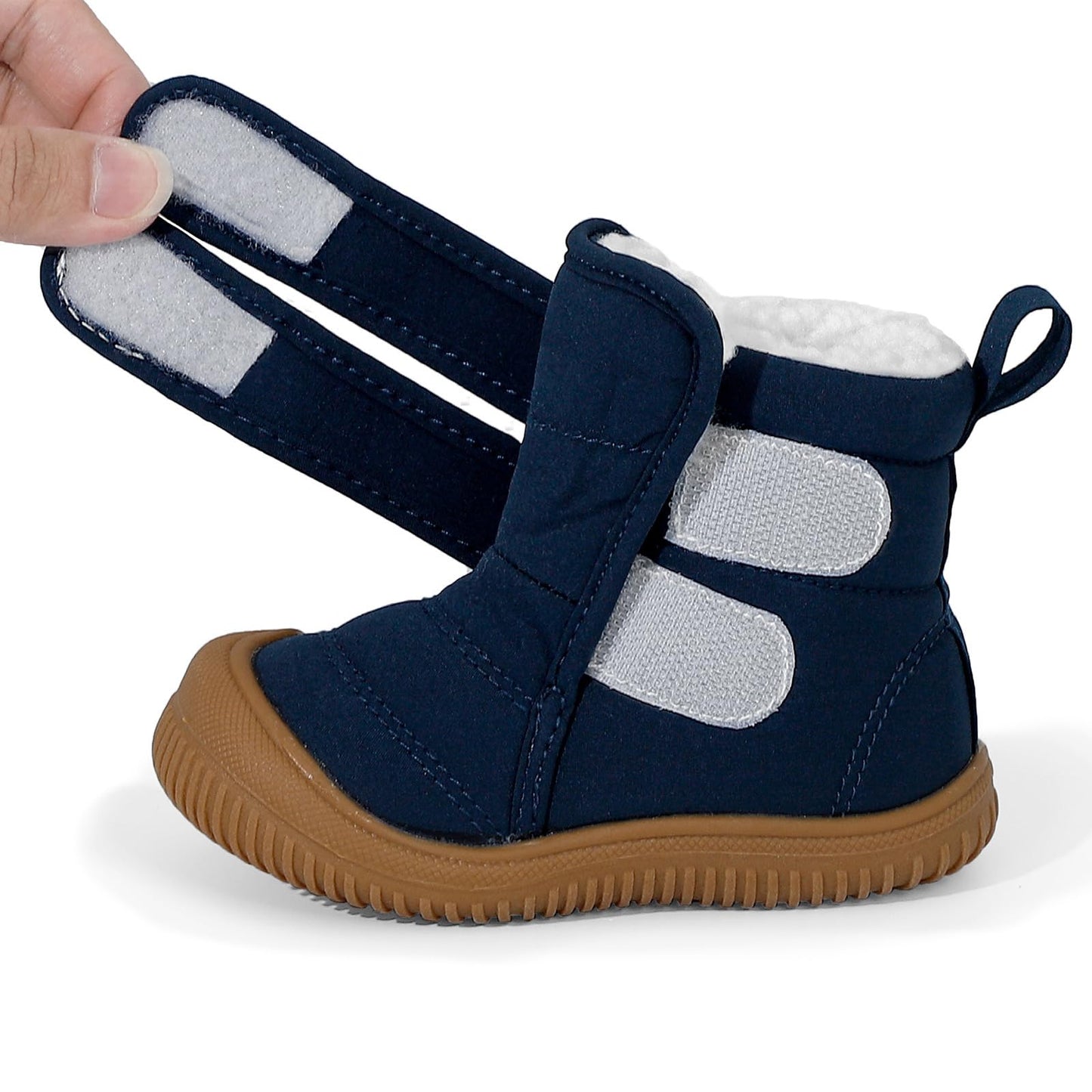 MASOCIO Winter Shoes Baby Boots Boys Girls Toddler Winter Boots Plush Flat Rubber Non-Slip Size 19-27 EU