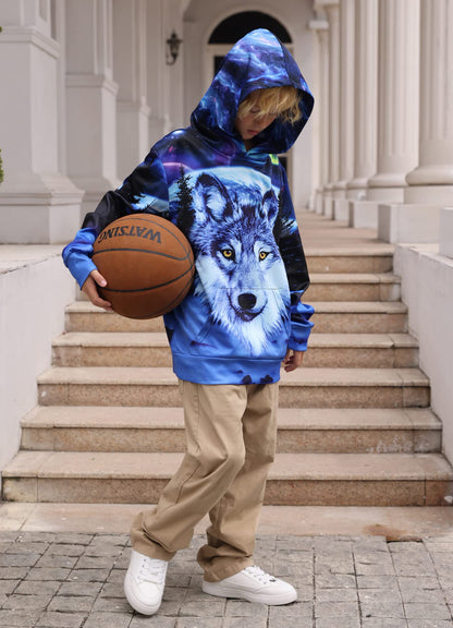 Fanient Children's / Boys' / Girls' Hoodies, 3D Print, Vivid Animal Cartoon Graphic Sweatshirt, Pocket Pullover Hoodie for 6-16 Years 