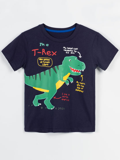 YOUNGSOUL Jungen T-Shirt Dinosaurier Kinder Kurzarm Tee Shirt Sommer Tops 3er-Pack