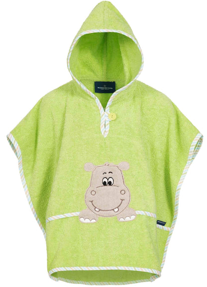 Morgenstern Bath Poncho Children's Baby Girls Boys 100% Cotton Oeko-Tex Baby Bath Towel Hooded Towel Bathrobe Terry Cloth