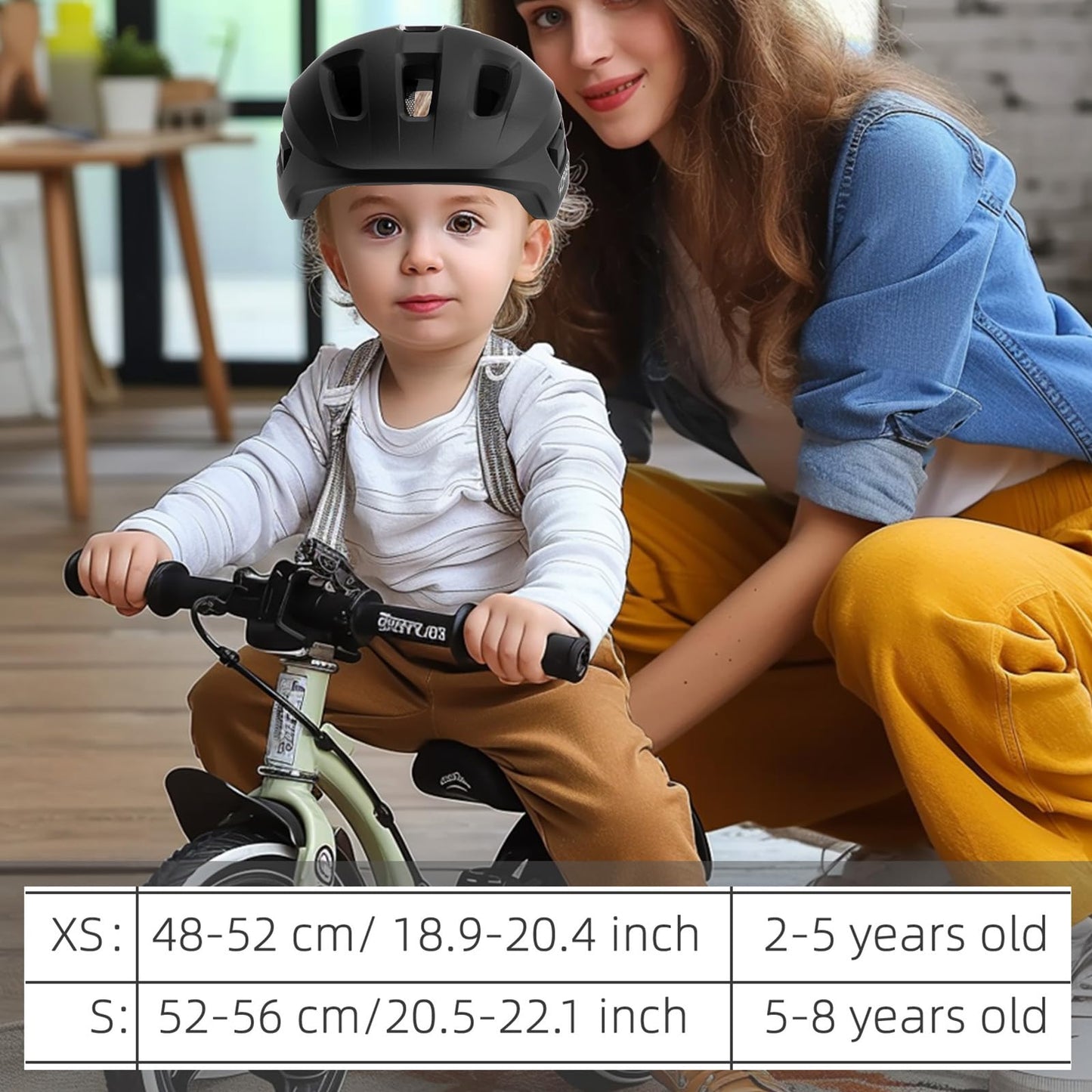 KORIMEFA Toddler Helmet Children's Bicycle Helmet Baby Multi-Sport Adjustable Helmet Sports Helmet Cycling Bicycle Scooter Skateboard Helmet Lightweight for Children Boys Girls from 2-8 Years Old