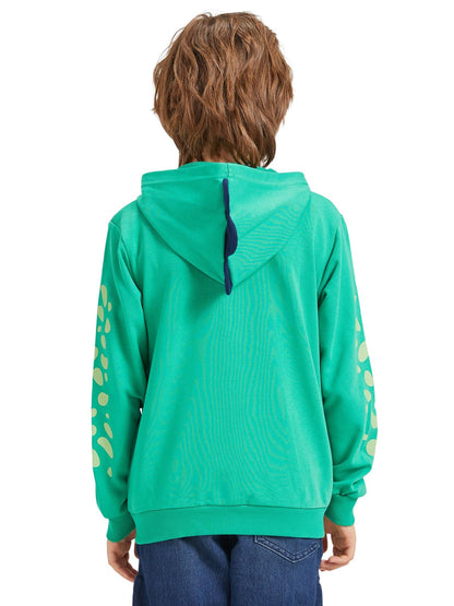 Alleen Boys' Sweat Jacket Hoodie Long Sleeve Cotton Children's Pullover Dino Hoodie Jacket with Hood and Zip 