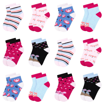 Libella 10/12er Kinder Mädchen Sneaker Socken Kids Füßlinge Sneakersocken bunt 2108VA