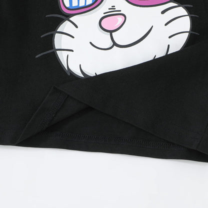 Kinder Hase Langarmshirt für Mädchen Jungen Baumwolle Rundhals Langarm Shirt Ostergeschenke Cartoon Bunny Oberteile Tops 2-7 Jahre