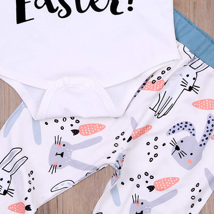 Baby Jungen Mädchen Ostern Kleidung Outfit Osterhase Baby Kleidung Set Körper Top + Hose Neugeborenen Weiche Baby Set Mein Erstes Ostern