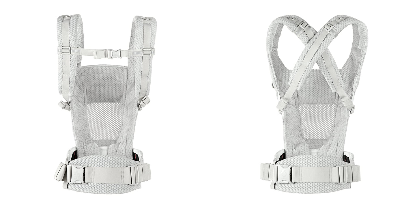 Ergobaby Adapt Babytrage für Neugeborene ab Geburt, 3-Positionen SoftFlex Mesh Ergonomische Babybauchtrage Rückentrage Baby-Tragetasche, Natural Beige, 1 Einheit