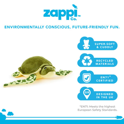 Zappi Co 100% recycelte Plüsch-Plüschtiere - Weiche und kuschelige Stofftiere, perfekte Begleiter für Kinder und Neugeborene (13-15cm) (Elefant)