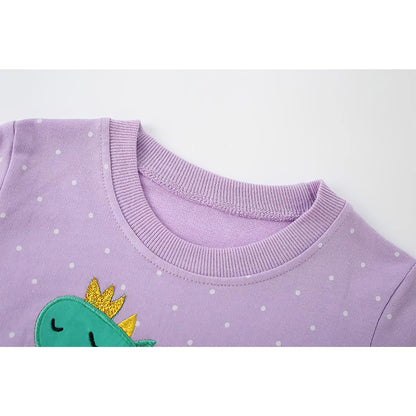 CM-Kid Sweatshirt Mädchen Langarm Pullover Kinder Shirts Baumwolle Warm Tops 1-7 Jahre Gr.92-122