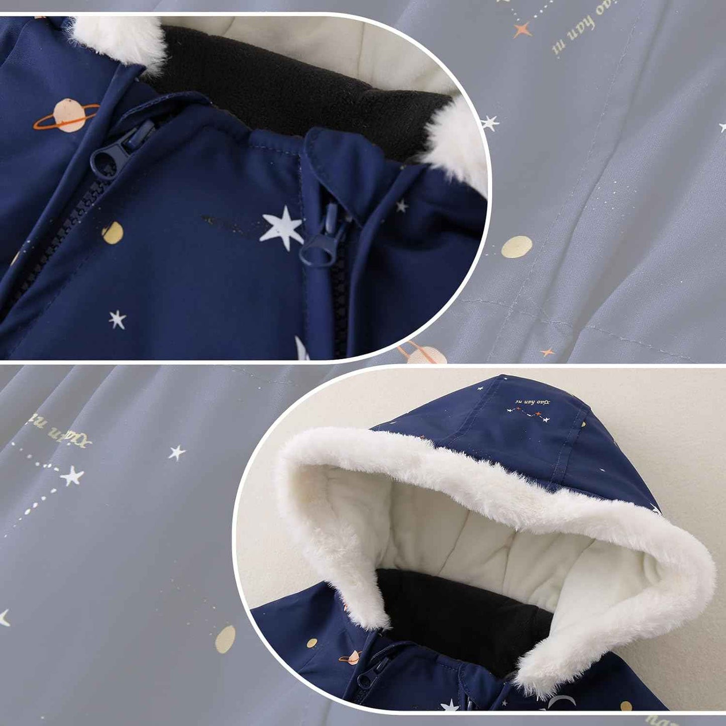 JiAmy Baby Winter Jumpsuit, Baby Boys Girls Winter Romper Newborn Warm Jumpsuit Toddler Windproof and Thick Jumpsuit for 0-24 Months