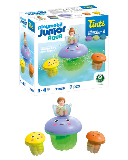 PLAYMOBIL Junior Aqua 71687 Bath Island with Water Slide Sustainable Toy for Children from 1 Year