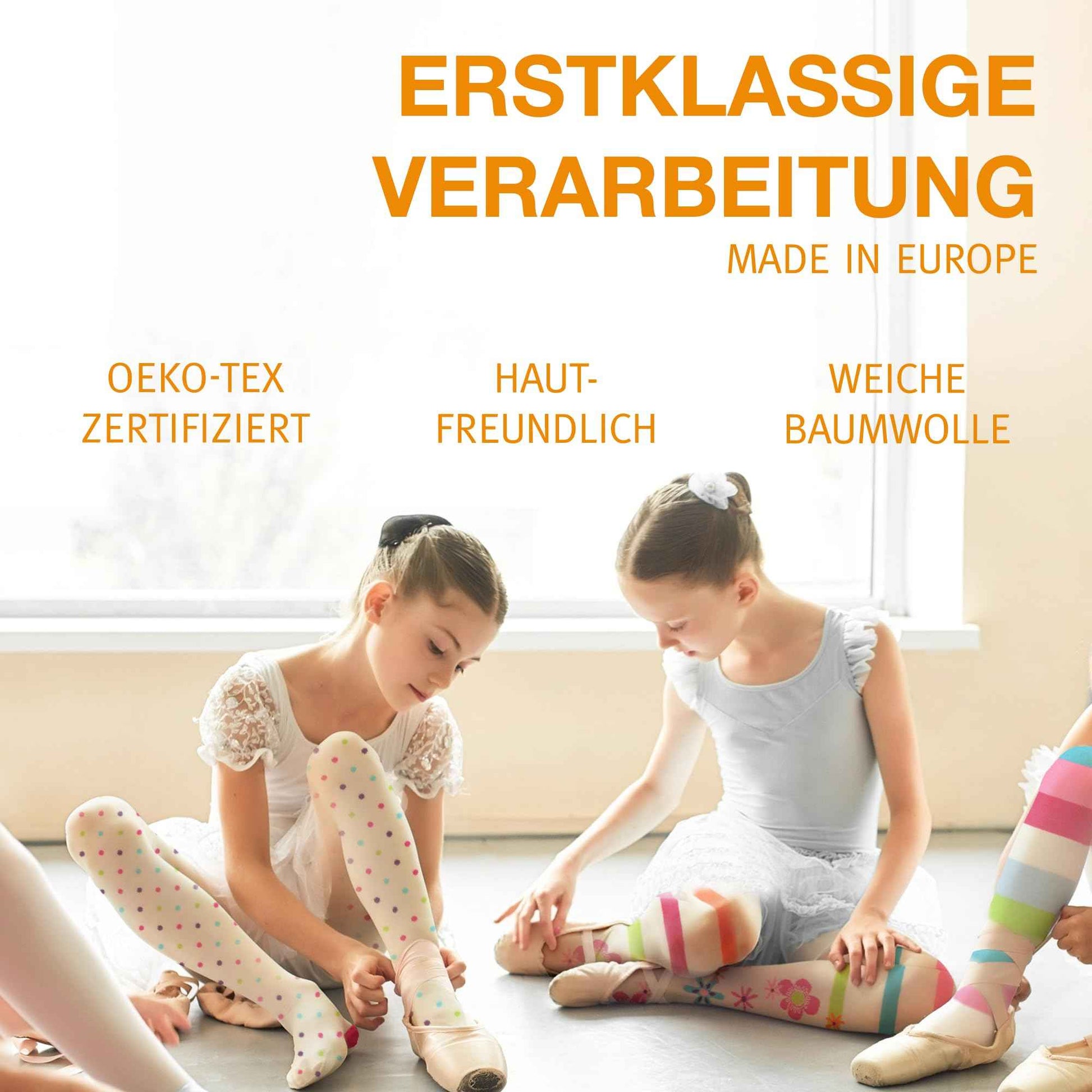 wellyou Children's Tights Girls & Boys - Set of 3 Baby Tights with Pattern - Colourful Cotton Tights Made of Oeko-Tex Certified Materials (Size 62-146)