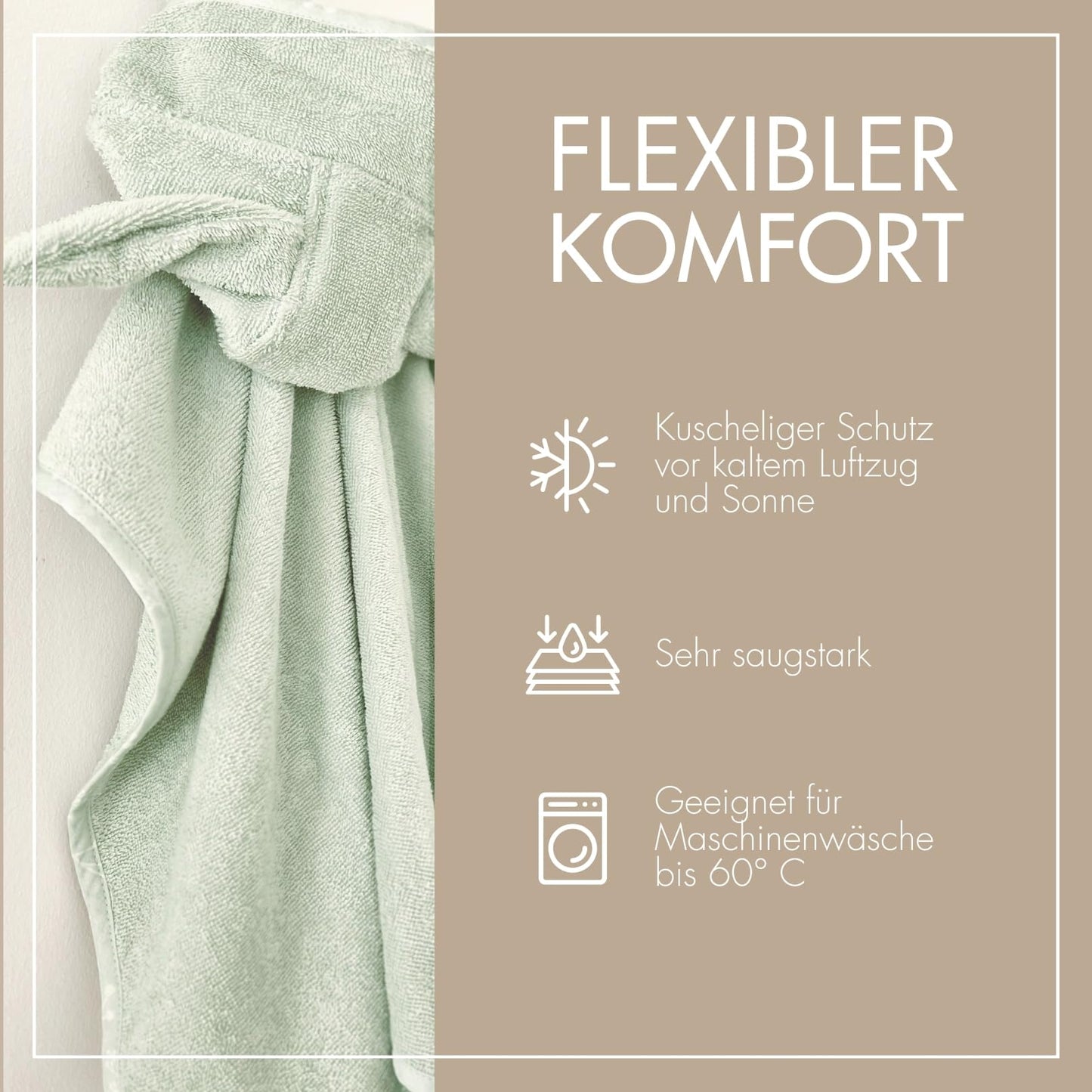 MOYO Baby Badeponcho Mit Hasenohren in Rosé I Kinder Badetuch Für 0-3 Jahre I Weicher Poncho Aus 100% Frottee-Baumwolle I Waschbares Kapuzenhandtuch I 68x56cm