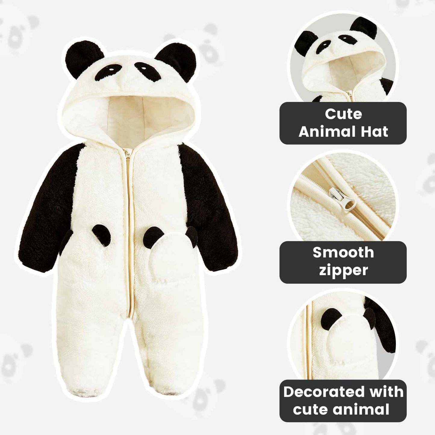 JiAmy Baby Winter Snowsuit, Toddler Girls Boys Warm Fleece Jumpsuit Fleece Romper Girls Boys Long Sleeve Jumpsuit 0-12 Months
