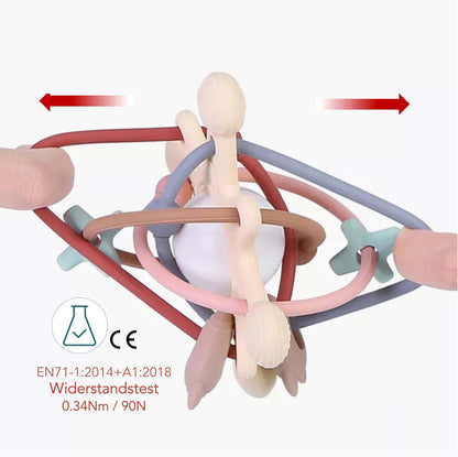 Colifree® - Beißring Baby, Baby Spielzeug ab 3 Monate, Flexibles Design mit Rassel, Beißspielzeug, Zahnungshilfe baby, Greifball für babys, Leicht zu Greifendes, Ideal Fūr Kleine Hände