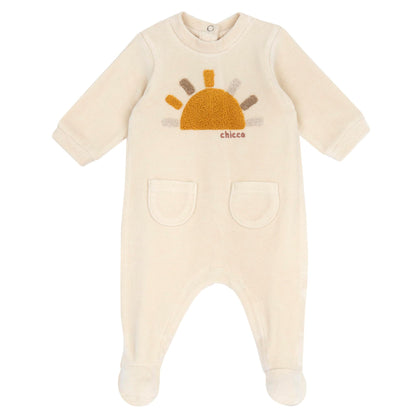 Chicco, Babystrampler Aus Warmem Und Weichem Nicki, Mit Praktischer Schrittöffnung, Ideal Für Den Winter, Babykleidung für 0-24 Monate, Designed in Italy