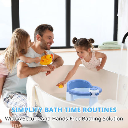 Baby Bath Seat for Babies from 6 Months, Non-Slip Baby Bath Chair, Portable Bath Seat with Suction Cups, Baby Bathtub Toddler Bath Support for Shower (Yellow)