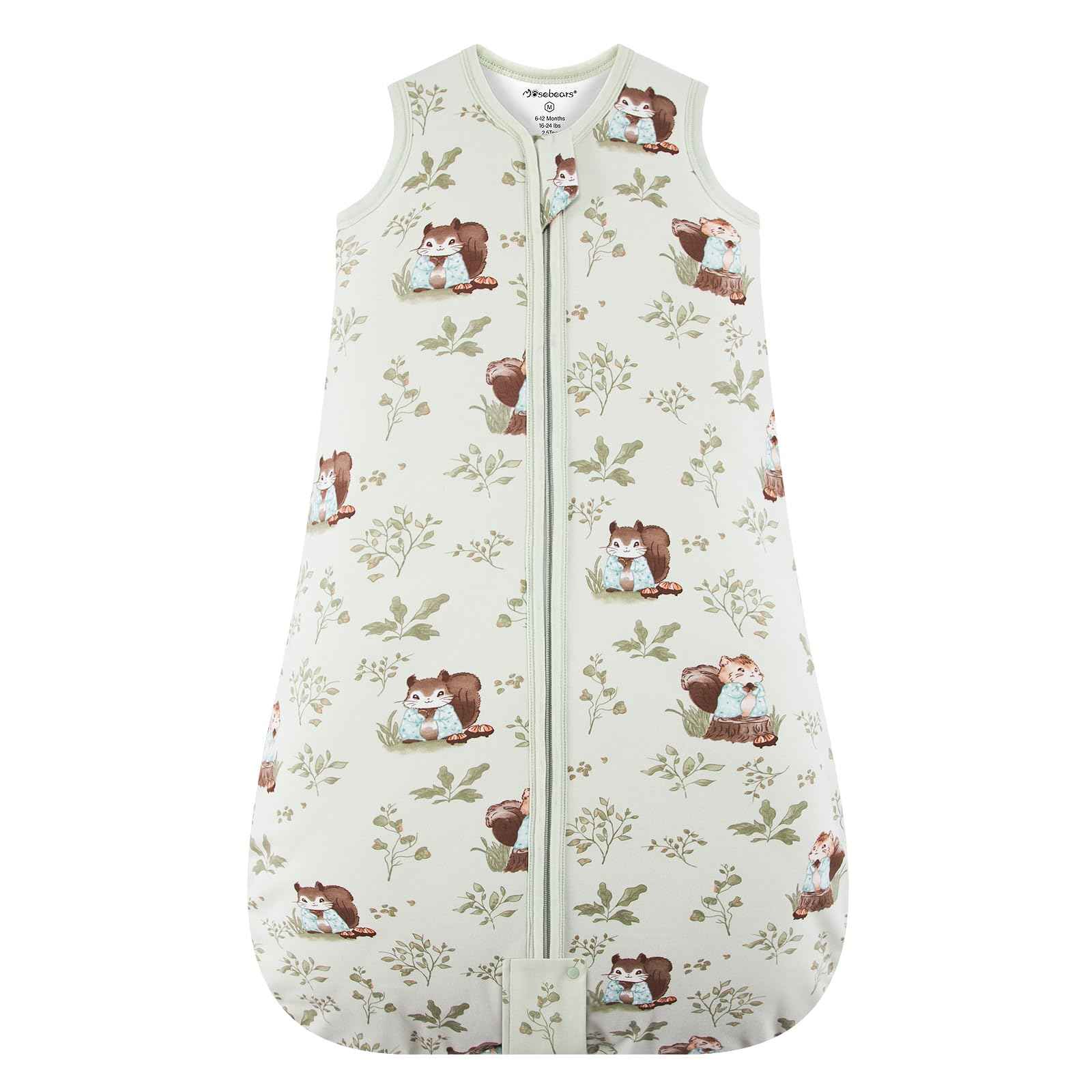 Mosebears Baby Sleeping Bag Winter 2.5 Tog, 100% Cotton Baby Winter Sleeping Bag for Babies 0-24 Months, M (6-12 Months)