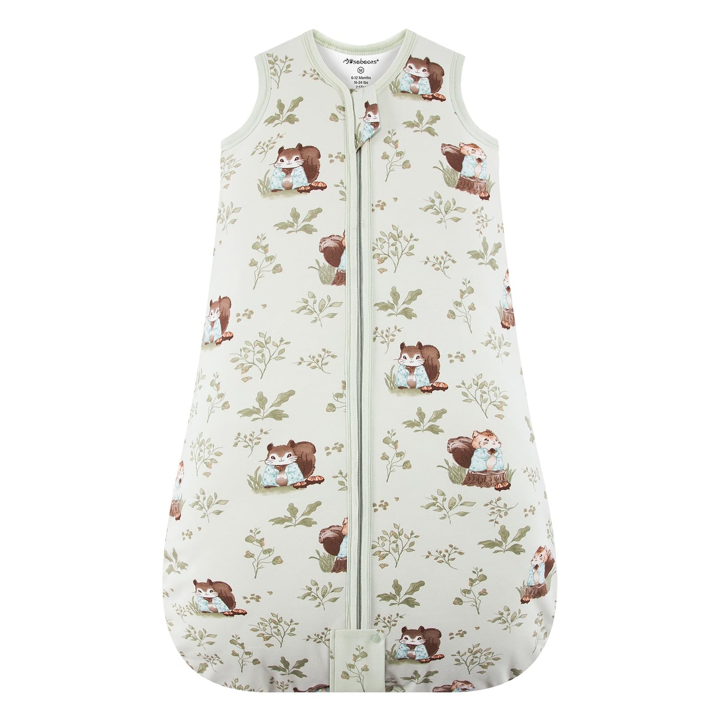 Mosebears Baby Sleeping Bag Winter 2.5 Tog, 100% Cotton Baby Winter Sleeping Bag for Babies 0-24 Months, M (6-12 Months)
