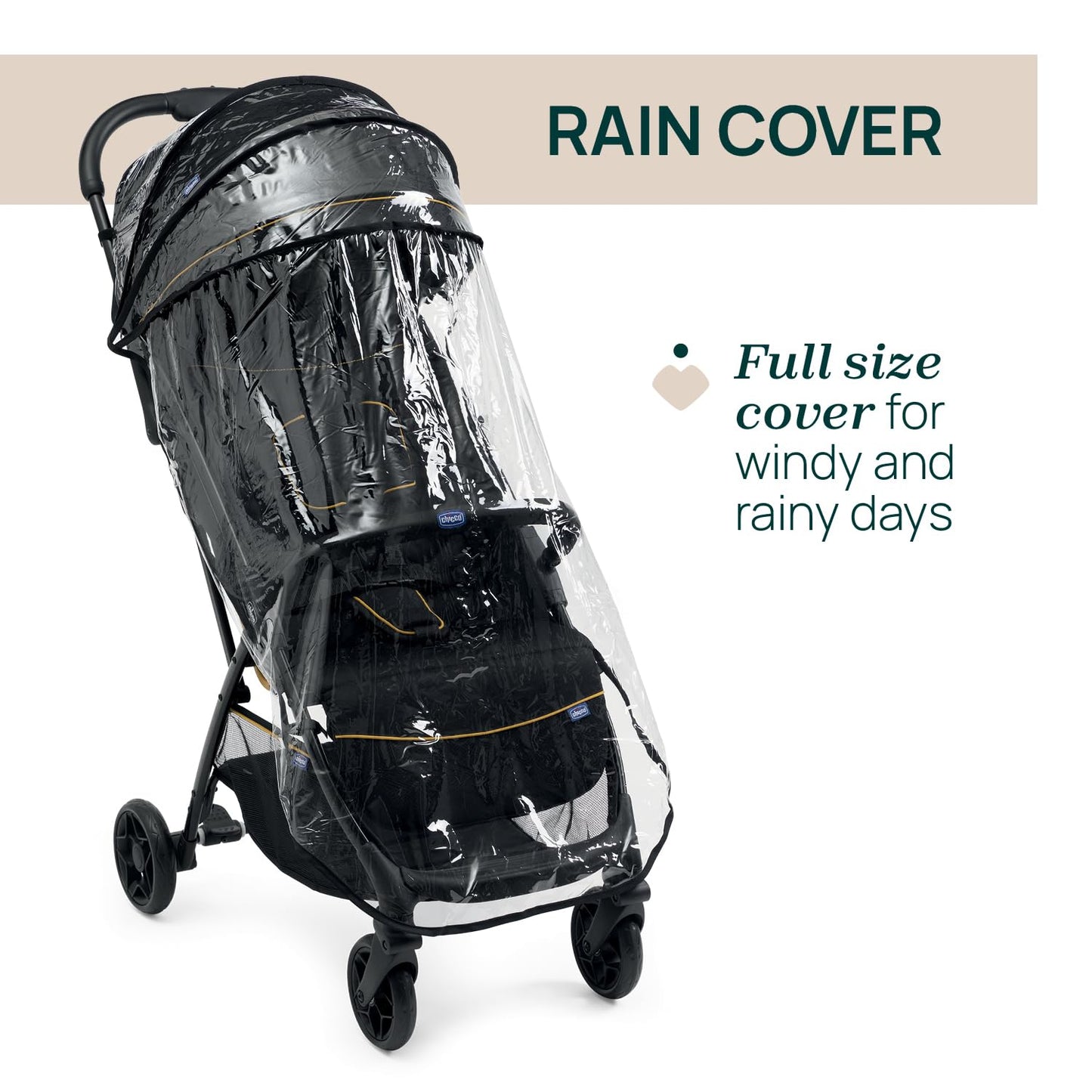 Chicco, Glee Pushchair from 0 Months to 4 Years with Automatic and Compact Closure, Extendable Hood with SPF 50+ and Rain Cover, 3-Level Adjustable Backrest, Leg Rest