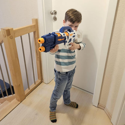 alldoro 60103 Water Power Wasserpistole ca. 27 cm, Reichweite bis zu 8 Meter, Wasserkanone mit 240 ml Wassertank, für Kinder ab 3 Jahren