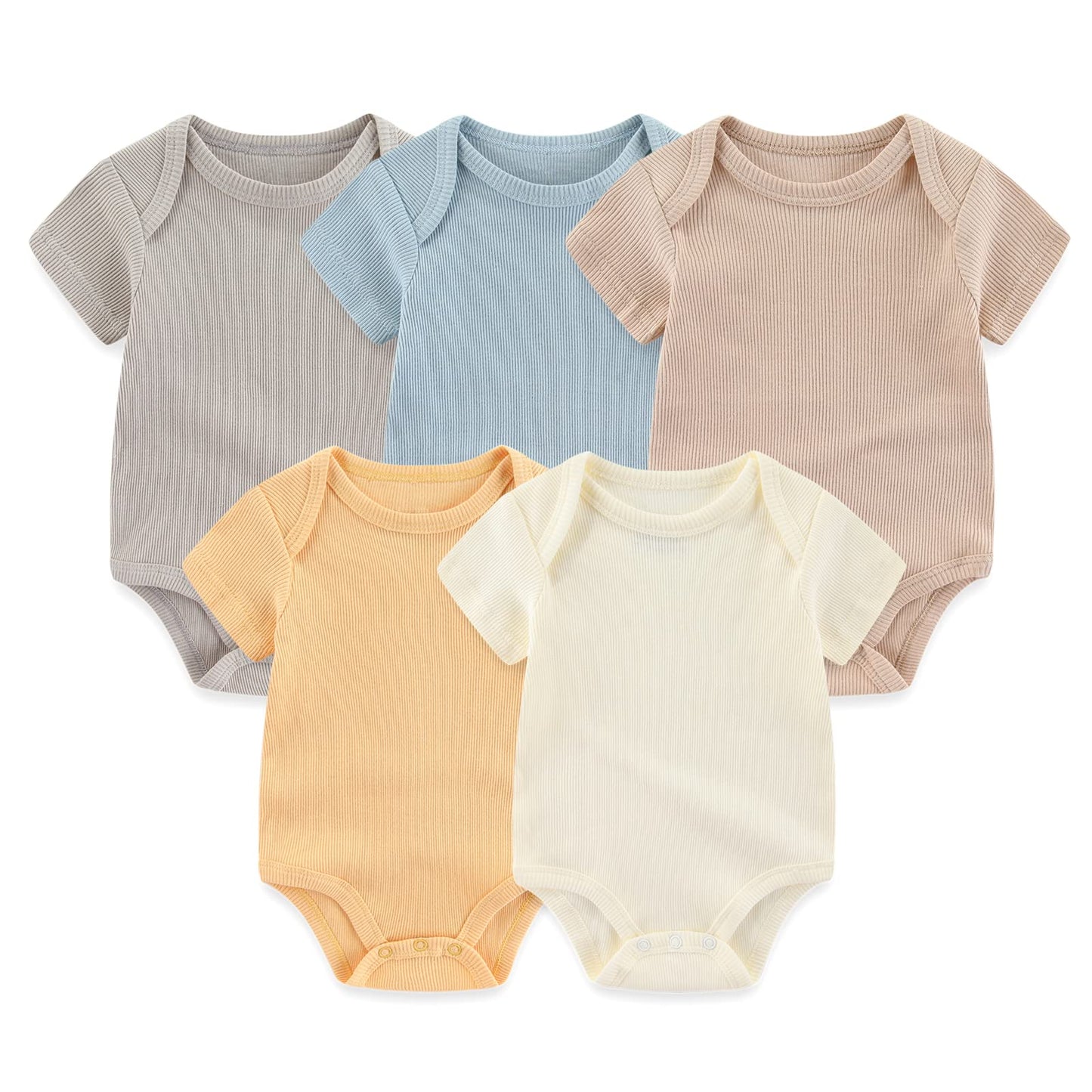 TONE Bodys Kurzarm für Neugeborene Baby Jungen und Mädchen 0-3m/3-6m/6-9m/9-12m Baumwolle