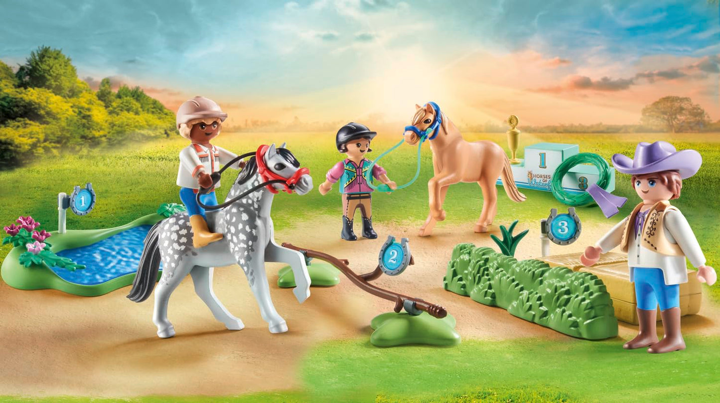 PLAYMOBIL Horses of Waterfall 71496 Pony Carriage, Magical Trip with the Pony, Exciting Adventures at the Waterfall Ranch, Detailed Toy for Children from 4 Years