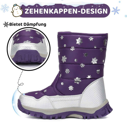 Mishansha Girls' Winter Boots, Children's Winter Shoes, Warm Snow Boots, Lined Winter Boots