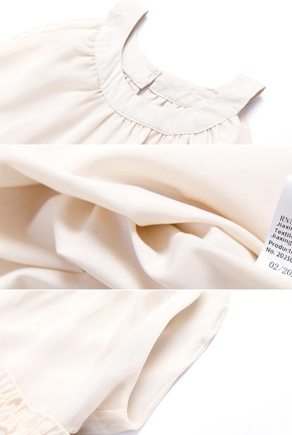SOLOCOTE Girls Midi Dress Sleeveless Off Shoulder Ruffles A-Line Summer Elegant Casual Dress 