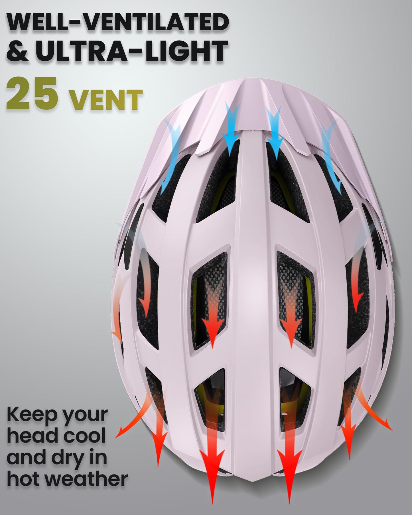OutdoorMaster MIPS Fahrradhelm - Zwei herausnehmbare Innenfutter & Belüftung in Multi-Environment - Fahrradhelm in Mountain, Autobahn für Jugendliche & Erwachsene