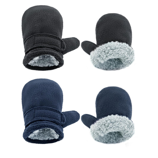 SEYUFN Baby Winter Gloves Fleece Lining Toddler Boys Warm Soft Baby Girls Adjustable Gloves Outdoor Gloves