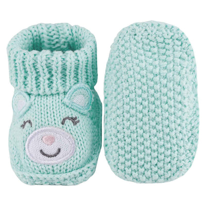 LACOFIA 2 Pairs Newborn Knitted Baby Shoes Soft Baby Boys Girls Ankle Boots 0-3 Months