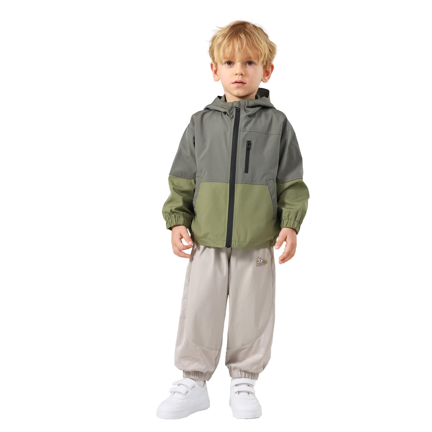 Volunboy Baby Hooded Jackets, Boys Long Sleeve Windproof Coat Cartoon Print Jackets