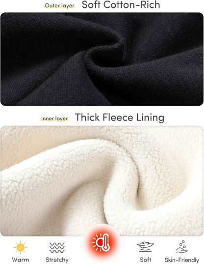 Domee Girls' Leggings Lined Thermal Trousers Warm Winter Cotton Embroidered Rabbit