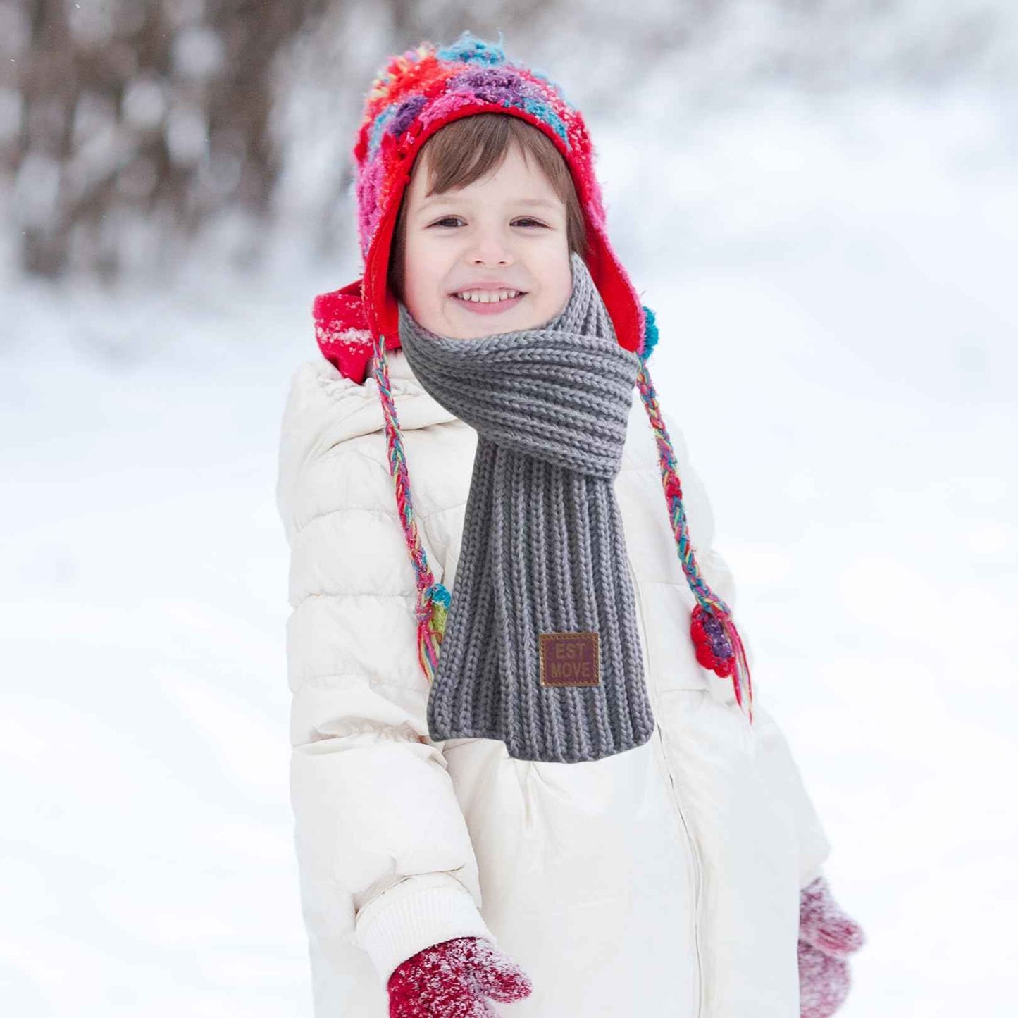 Children's scarf, children's scarf, girls, winter scarf, children's scarf, winter, knitted scarf, black/grey/rose, baby scarf, boy, loop scarf, children, neck warmer, scarf, children's tube scarf, for