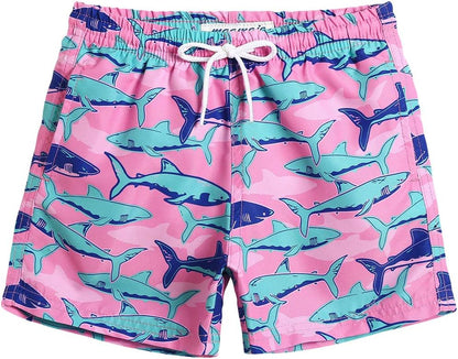 MaaMgic Boys’ Small Swimming Shorts, Quick-Drying Board Shorts with Mesh Lining, Pockets and Adjustable Drawstring