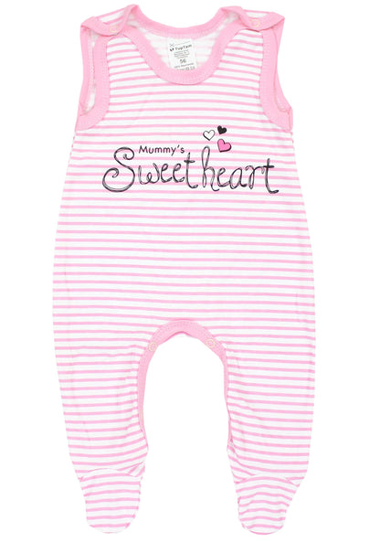 TupTam Baby Mädchen Strampler mit Aufdruck Spruch 3er Pack