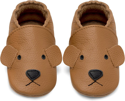 IceUnicorn Babyschuhe Krabbelschuhe aus weichem Leder für Jungen und Mädchen – Rutschfeste Lauflernschuhe für Kleinkinder