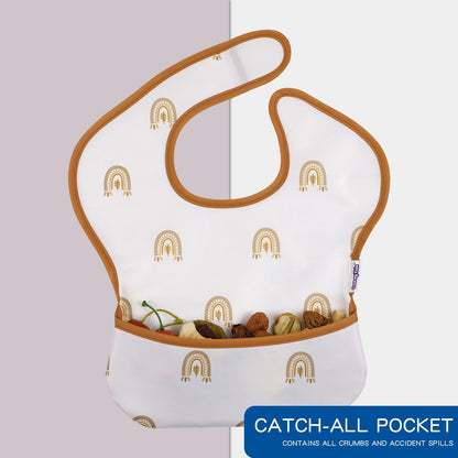 Soarwg Kids Baby Lätzchen Set 5 Stk. Kleinkind Fütterlätzchen mit Auffangschale, Klettverschluss Superleicht Wasserdicht Waschbar Schmutzabweisend