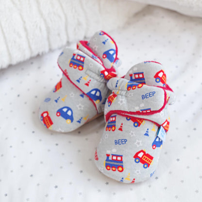 Dotty Fish Baby Winter Boots - Warm Non-Slip Cotton Crawling Shoes with Suede Sole - 0-24 Months