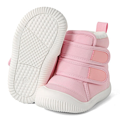 MASOCIO Winter Shoes Baby Boots Boys Girls Toddler Winter Boots Plush Flat Rubber Non-Slip Size 19-27 EU