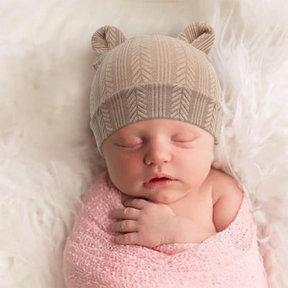 DRESHOW Newborn Baby Hat and Gloves Set Beanie Clothing Unisex Infant Hat Kindergarten Cap Baby Boys Girls 0-6 Months 