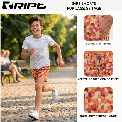 Schnelltrocknende Badeshorts für Jungen – UV50 Sonnenschutz für Aktiven Sommer Spaß