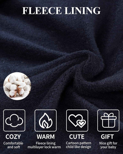 Baby Romper with Hood, Snowsuits with Gloves and Booties, for Toddlers, Fleece Cotton Romper for Toddlers, Boys and Girls, Warm Jumpsuit, Winter Jacket, 6-9 Months