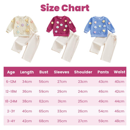 Baby Mädchen Kleidung Langarm Top + Hose Zweiteiler Neugeborene Herbst Winter Babykleidung Set Kleinkind Bekleidungssets für 6 Monate-4 Jahre