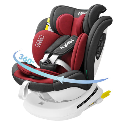 Miophy I-Size 360°drehbar Kindersitz, Gruppe 0+1/2/3, 0-12 Jahre, 40-150 cm, Baby Autositz mit isofix - Meloni2
