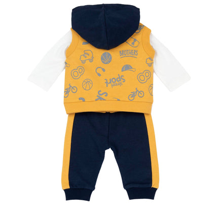 Chicco Boys' Jogging Suit Set, Lined Modern