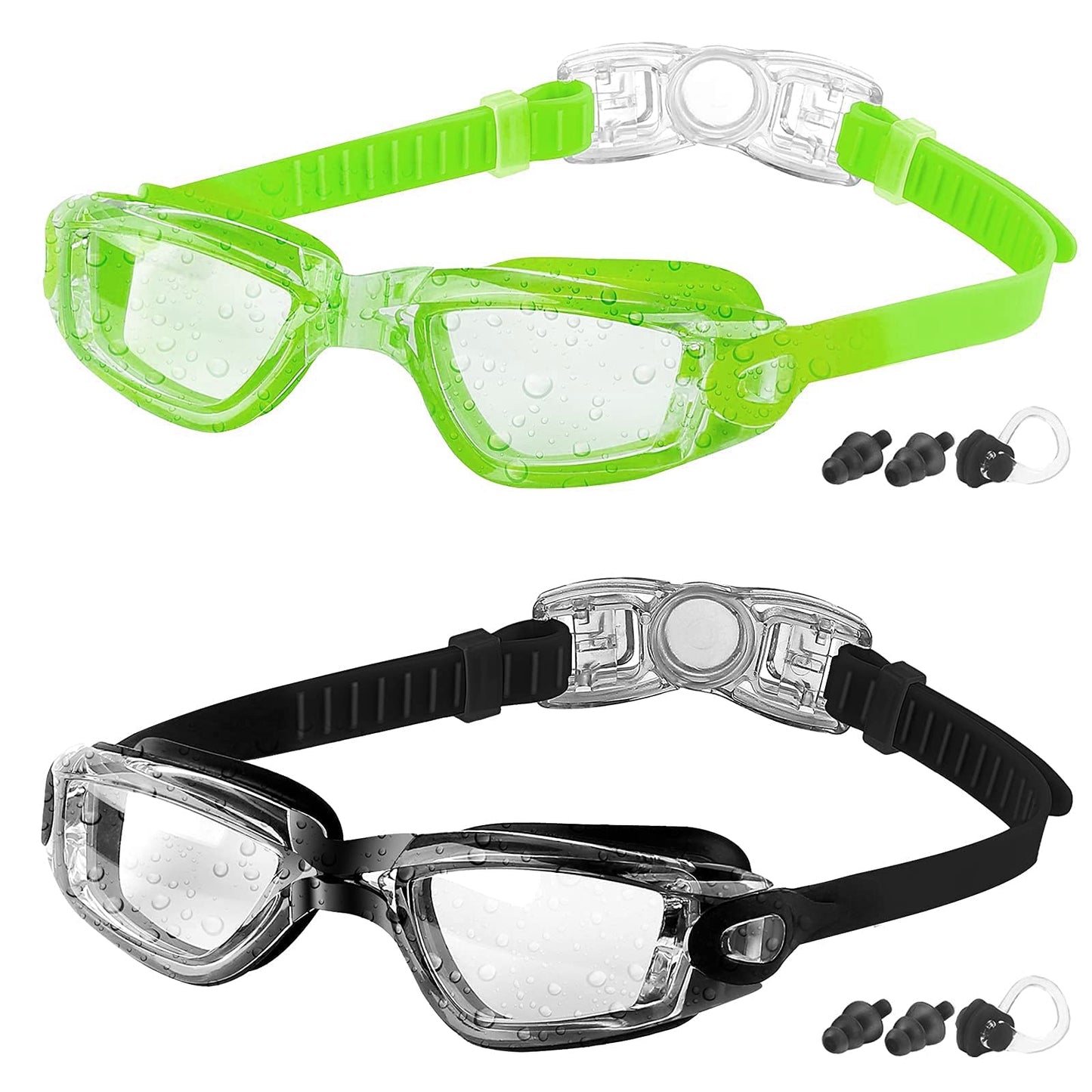 COOLOO Schwimmbrille Kinder, 2 Stück Schwimmbrille für Kinder Kind Jungen Mädchen Junior 3-15 Jahre,Anti-Fog,Kein Auslaufen