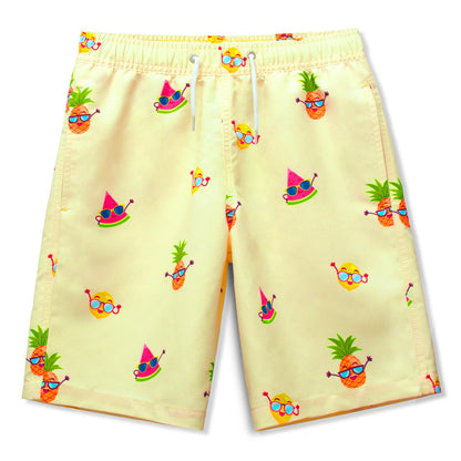 MEILONGER Badehose Jungen Badeshorts Schnelltrocknend Boardshorts mit Netzfutter Taschen und Verstellbarem Tunnelzug